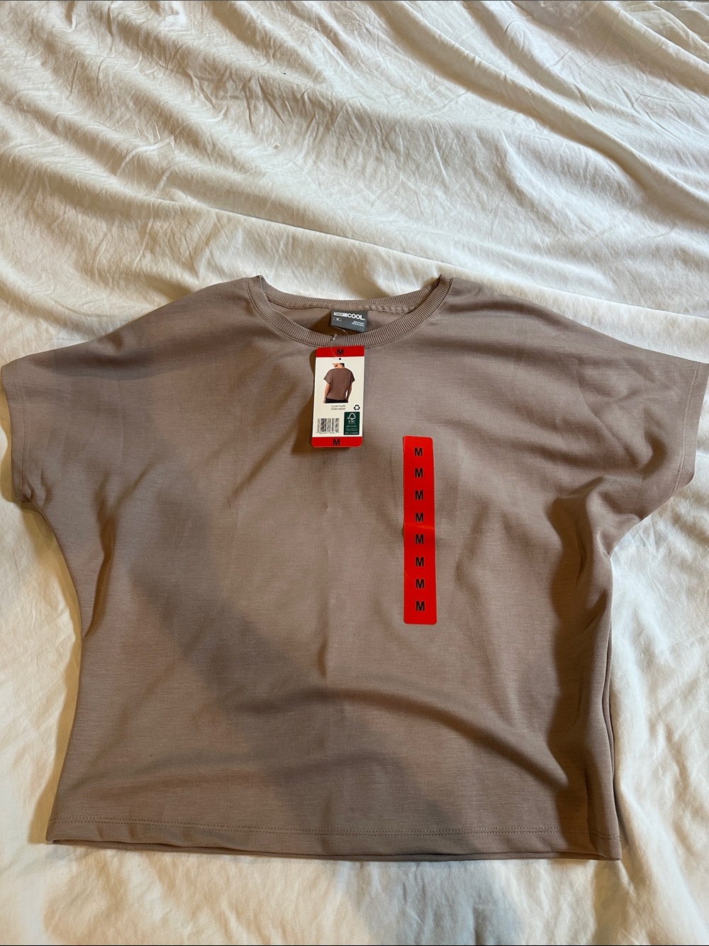 NWT 32 Degrees Women’s Taupe Short-Sleeve Crewneck Tee Medium - Picture 3 of 6